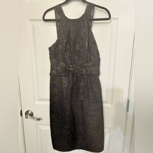 Vera Wang Elegant Black and Bronze Sleeveless‎ Dress